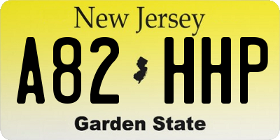 NJ license plate A82HHP