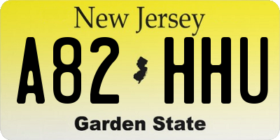 NJ license plate A82HHU