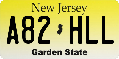 NJ license plate A82HLL