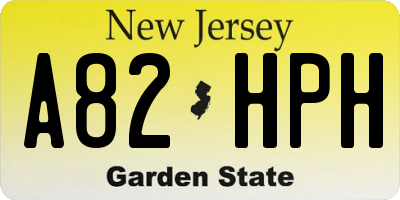 NJ license plate A82HPH
