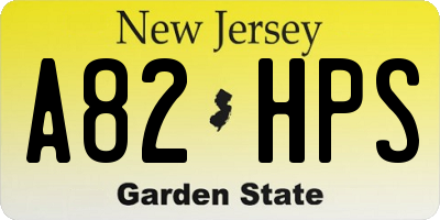 NJ license plate A82HPS