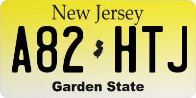NJ license plate A82HTJ