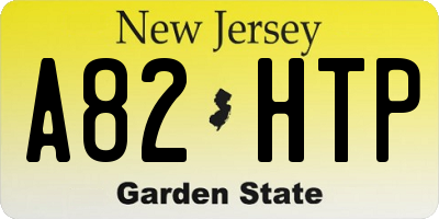 NJ license plate A82HTP