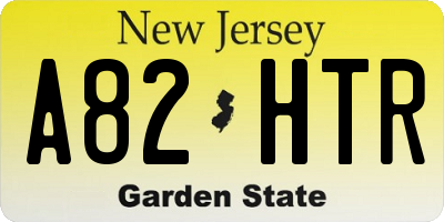NJ license plate A82HTR