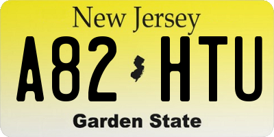 NJ license plate A82HTU