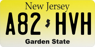 NJ license plate A82HVH