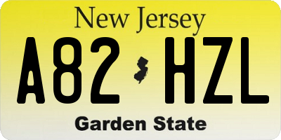 NJ license plate A82HZL
