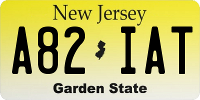 NJ license plate A82IAT