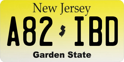 NJ license plate A82IBD
