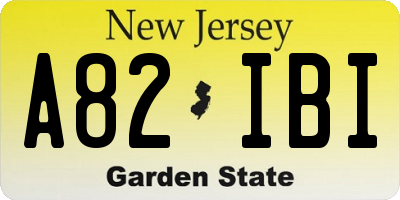 NJ license plate A82IBI