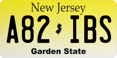 NJ license plate A82IBS