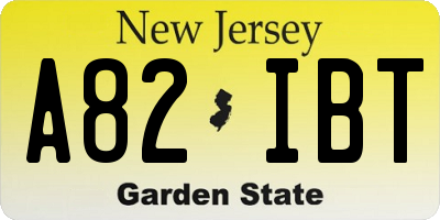 NJ license plate A82IBT