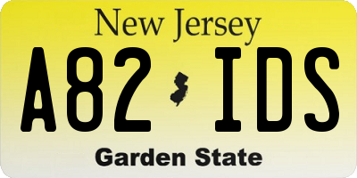 NJ license plate A82IDS