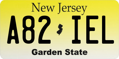 NJ license plate A82IEL