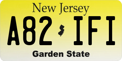 NJ license plate A82IFI