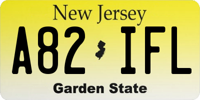 NJ license plate A82IFL