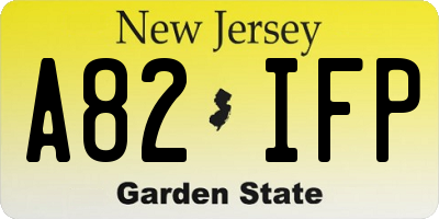 NJ license plate A82IFP