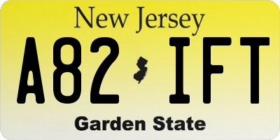 NJ license plate A82IFT