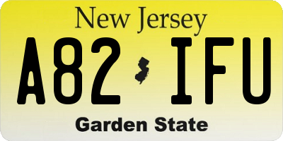 NJ license plate A82IFU