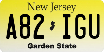 NJ license plate A82IGU