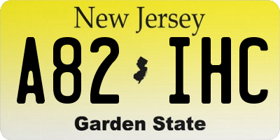 NJ license plate A82IHC