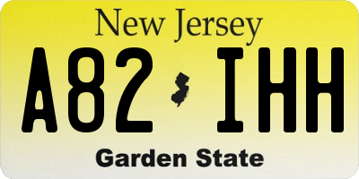 NJ license plate A82IHH