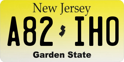 NJ license plate A82IHO