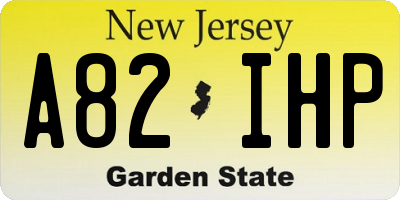 NJ license plate A82IHP
