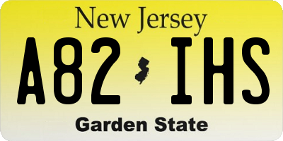 NJ license plate A82IHS