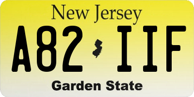 NJ license plate A82IIF