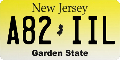 NJ license plate A82IIL