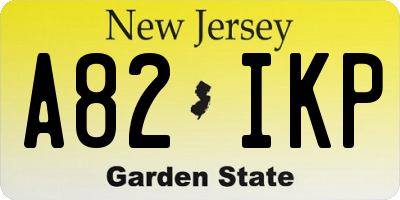 NJ license plate A82IKP