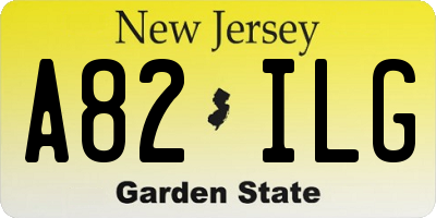 NJ license plate A82ILG