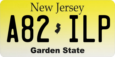 NJ license plate A82ILP