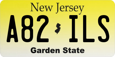 NJ license plate A82ILS