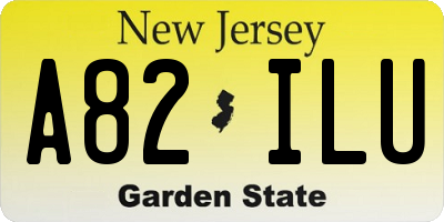 NJ license plate A82ILU