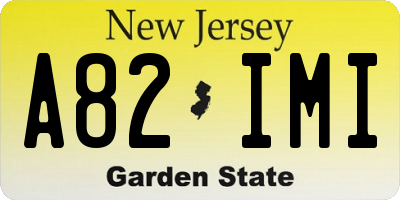 NJ license plate A82IMI