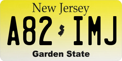NJ license plate A82IMJ
