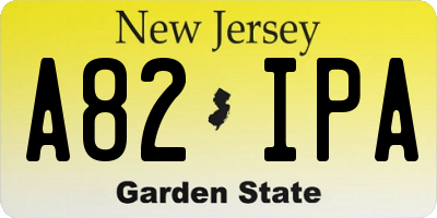 NJ license plate A82IPA
