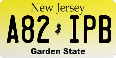 NJ license plate A82IPB
