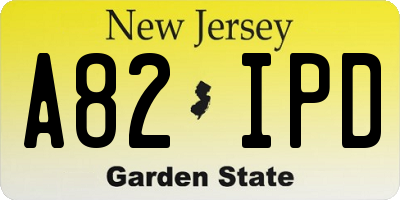 NJ license plate A82IPD