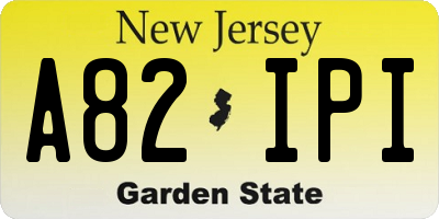 NJ license plate A82IPI