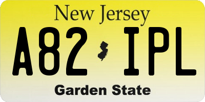 NJ license plate A82IPL