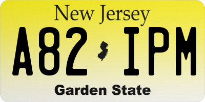 NJ license plate A82IPM