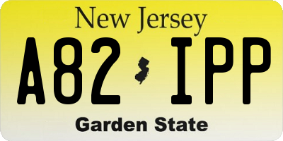 NJ license plate A82IPP