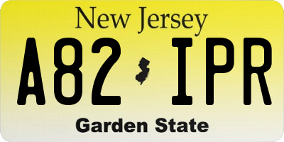 NJ license plate A82IPR