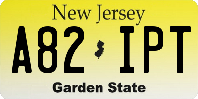 NJ license plate A82IPT