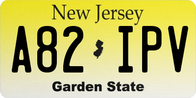 NJ license plate A82IPV