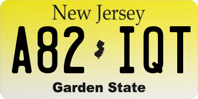 NJ license plate A82IQT
