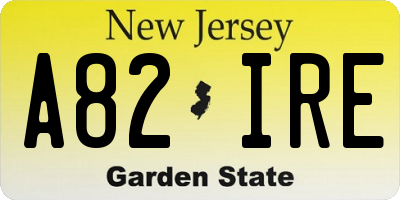 NJ license plate A82IRE
